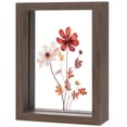 thumbnail image 1 of Marco de flores secas prensadas de madera, marco de fotos acrílico doble de 3.5 x 5 pulgadas para flores secas/mesa/DIY/artesanías [Color nogal], 1 of 7