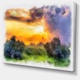 thumbnail image 2 of Beautiful Landscape Watercolor - Landscape Canvas Wall Art, 2 of 3