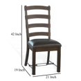 thumbnail image 5 of Flint Dining Side Chair Set of 2- Fabric- Dark Brown Mahogany- 19 Inch, 5 of 6