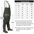 thumbnail image 4 of Chest Waders with Boots for Men&Women Waterproof Fishing Hunting Waders PVC Waterproof Waders for Fly Fishing US-M10/W12, 4 of 5