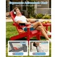 thumbnail image 5 of WINSOON All Weather HIPS Outdoor Plastic Adirondack Chairs Set Of 4-Red, 5 of 7