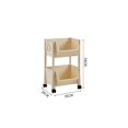 thumbnail image 4 of Portable Bookshelf Multi-functional With Wheels Storage Rack Living Room Home Home, 4 of 5