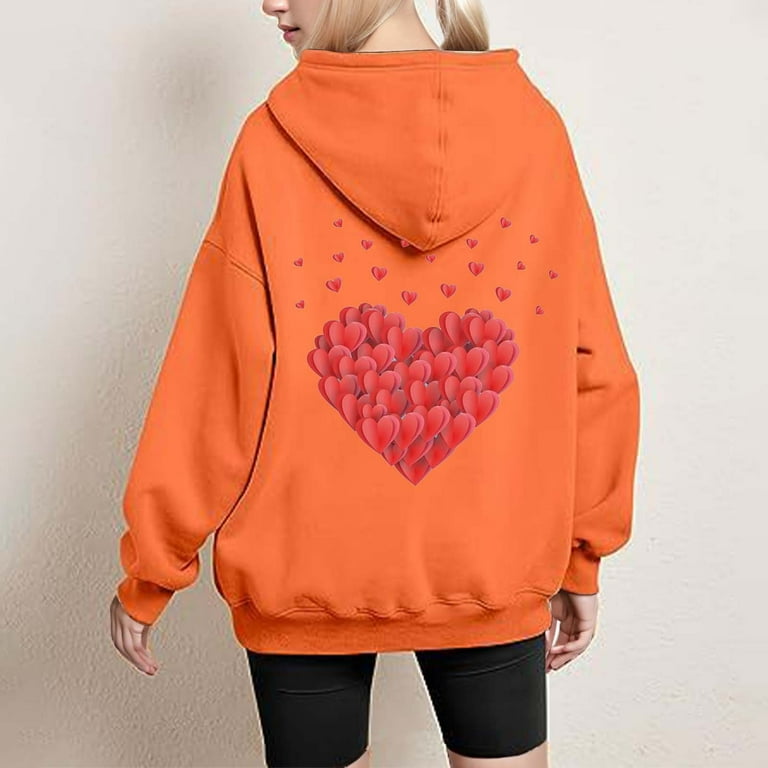 RATTOYY Hoodies Cute For Women Casual Thick Love Print Long Sleeved Hoodies Women Cozy Unique Sweatshirts Walmart