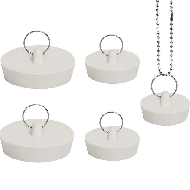 4 Rubber Bath Plugs Universal Sink 38/43mm Basin Bathroom Kitchen Drain Stopper