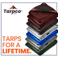 thumbnail image 7 of Tarpco Safety 14 Mil Extra Heavy Duty Tarp Camping Tarpaulin Waterproof Cover, Silver and Black 40' x 50'Ft, 7 of 7