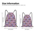 thumbnail image 4 of Drawstring Backpack - Cute Pizza Lightning Starry Sky Splash Proof Small Drawstring Gym Bag for Women Men, Cinch Sports String Bag Backpack for Travel Swimming Beach, 4 of 8