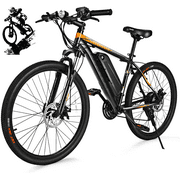 Generic 26 In. 350W Electric Mountain Bike, 21 Speed E-Bike for Adults Commuter Bicycle with 36V 10.4Ah Removable Battery, 20MPH ​Dirt Riding Cruiser