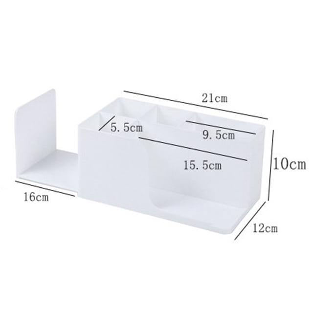 Organizador de escritorio Bling Bling con soporte retráctil para libros caja de almacenaje para maquillaje impermeable