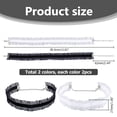 thumbnail image 2 of 4Pcs 2 Colors Gothic Ruffled Lace Choker Necklaces for Women Mixed Color 12.01 inch(30.5cm) 2pcs/color, 2 of 6