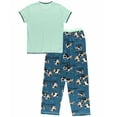 thumbnail image 4 of Lazy One Women's Pajama Set, Short Sleeves with Cute Prints, Relaxed Fit, Moody in the AM, 4 of 7