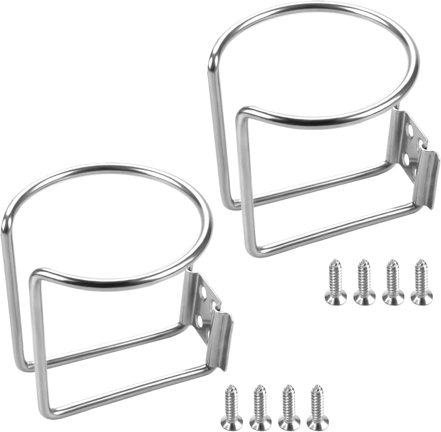 2PCS Boat Ring Cup Holder Stainless Steel, Wall Mounted Cup Drink Holders for Boat, Universal