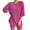 Hot Pink#9527, variant on BOOMNY Womens 2 Peice Sets Solid Short Sleeve Ribbed Knit Tops Shorts Outfits for Women Summer Casual Matching Sets
