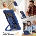 thumbnail image 2 of Case for Samsung Galaxy Tab A9 8.7 Inch 2023 Model (SM-X110/X115/X117) Contrast Color Multi-functional Cover With 360 Rotating Stand and Shoulder Strap, 2 of 8
