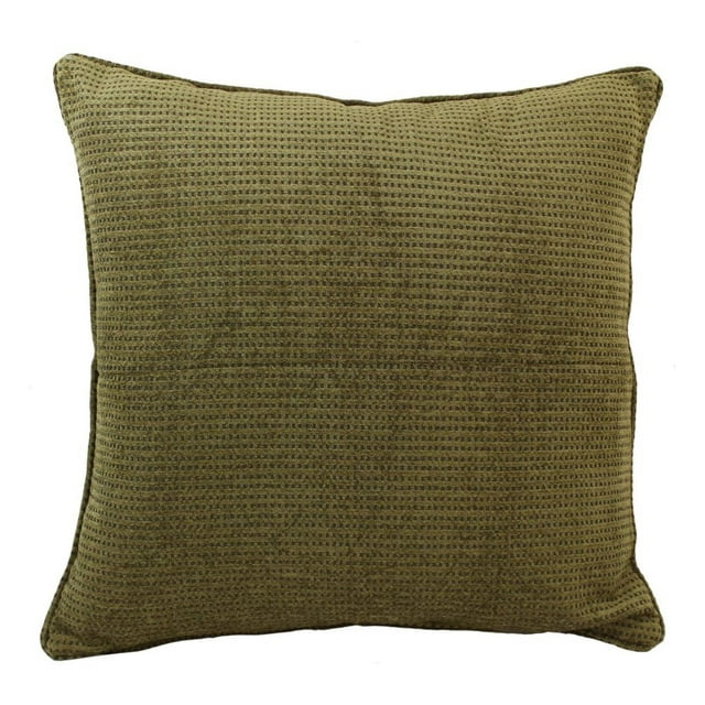 25-inch Double-corded Patterned Tapestry Square Floor Pillow with Insert, Gingham Brown