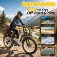 thumbnail image 4 of Helokeep 26" White Fat Tire High Performance Cargo Electric Bike for Women, 4000W Peak 2000W, 40MPH, 48V 25Ah UL2849 Off-Road Ebike, 4 of 10
