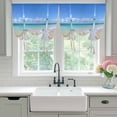thumbnail image 4 of Summer Beach Balloon Curtains 63 Inch Length for Living Room/Bedroom, Oceans Seaside Sky Coastal Landscape Rod Pocket Privacy Door Curtains Decorative Tie Up Shade for Window 52"x63", 4 of 8