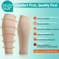 thumbnail image 6 of AMZAM Calf Compression Sleeves for Men and Women, (2 Pairs), Beige 4X-Large, 6 of 7