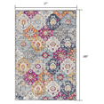 thumbnail image 3 of 2â€™ x 15â€™ Rust Distressed Floral Runner Rug, 3 of 8