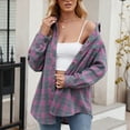 thumbnail image 7 of Towmus Womens and Girls Long Sleeve Flannel Shirt Plus Size Plaid Shirts Casual Lapel Button Down Blouse Tops, 7 of 7