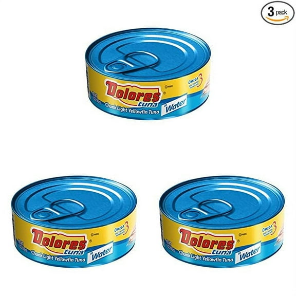 Dolores Light Ahi Tuna in Water, 5-Ounce Canned Tuna (3-Pack)