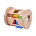thumbnail image 1 of Caja de caída de bolas Caja de permanencia de objetos Rompecabezas de formas de desarrollo temprano Bebé de madera cilindro, 1 of 9