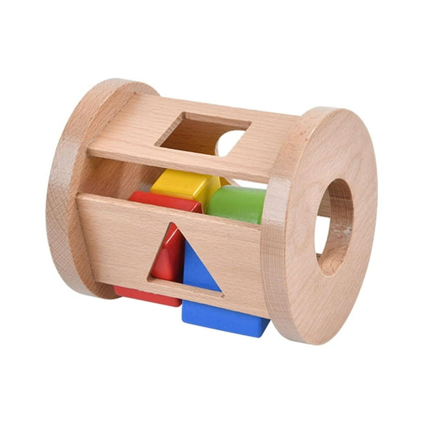 Caja de permanencia de objetos Montessori, juguetes de aprendizaje de madera para bebés, juego para preescolar cilindro