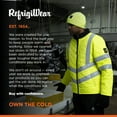 thumbnail image 5 of RefrigiWear HiVis Diamond Quilted Jacket - High-Visibility Insulated Work Jacket, Reflective Safety Outerwear, Warm & Durable, 5 of 6