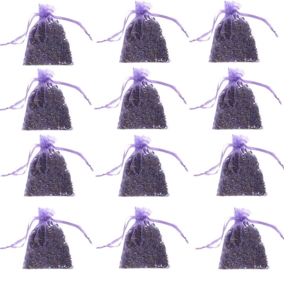 Milue 12 Pieces Natural Dried Lavender Flowers for Home Fragrance Drawers Freshener