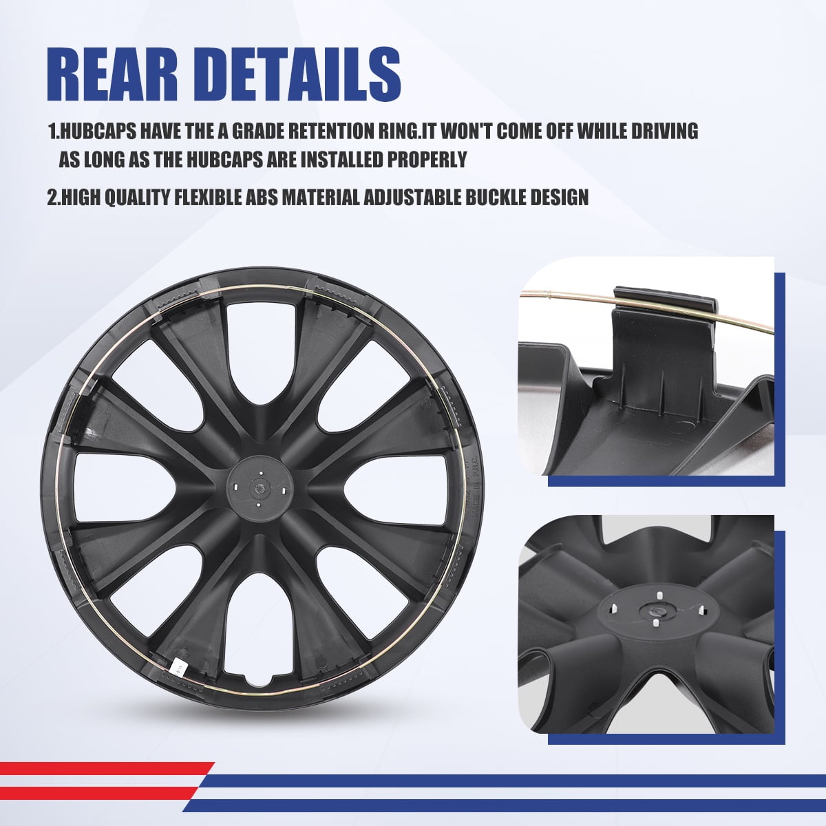 15" Set Of 4 Hubcaps Wheel Rims Cover for 2009-2019 TOYOTA COROLLA Compatible With Steel Wheels Snap On Installation(15-Inch,BLACK LACQUER)