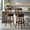 30"-Brown, variant on Demi Bonn 360° Swivel Counter Height Bar Stools with PU Leather Cushioned Seat and Footrests, 30" Modern Dining Chair with Backrests, Brown