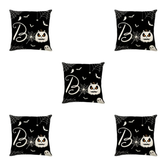Redempat Breathable And Wrinkle-resistant Halloween Throw Pillow Covers For Spooky Style JYM328-3 5Set