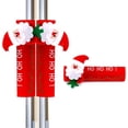 thumbnail image 1 of Lopsity 2 Pieces Christmas Refrigerator Door Handle Cover Kitchen Appliance Covers Fridge Microwave Oven Dishwasher Refrigerator Door Handle Covers Protector Christmas Decorations (Red), 1 of 5