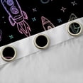 thumbnail image 4 of Homewish Mystic Outer Space Blackout Curtains Set of 2 (52x84 Each), Cartoon Rocket Planet Window Curtains, Teens Kids Boys Girls Curtains and Drapes, Blackout Curtains Home Decor, 4 of 6