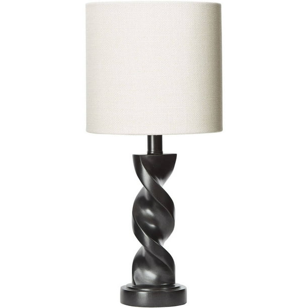 Better Homes and Gardens Black Abstract Twist Table Lamp