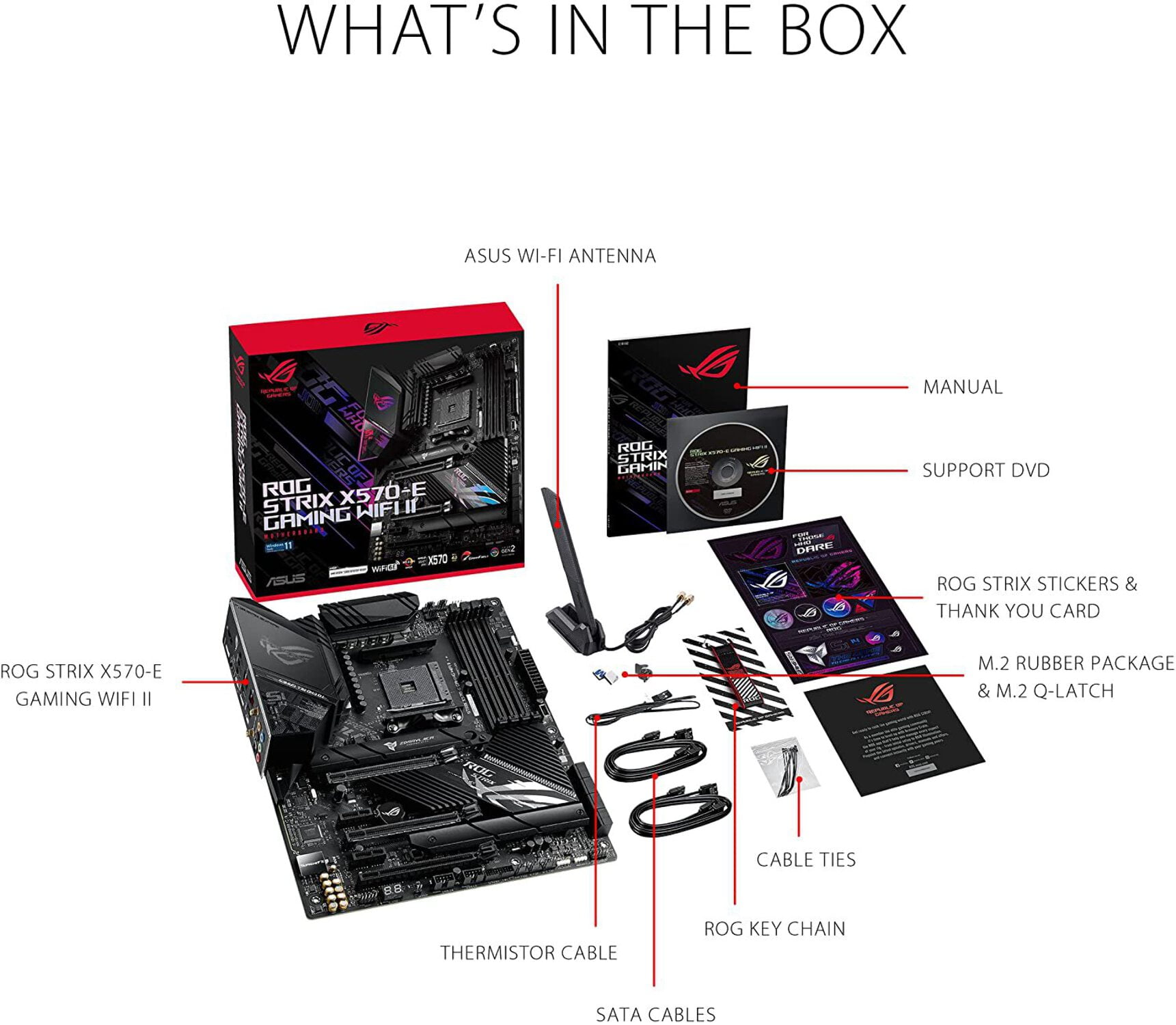 ASUS ROG STRIX X570-E GAMING WIFI II AM4 AMD X570 SATA 6Gb/s USB