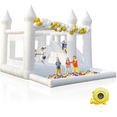 thumbnail image 3 of 15' x 13' Oxford White Bounce House with Ball Pit & Slide & Air Blower Large Size Bounce House for Kids Birthday Party/Events, 3 of 9