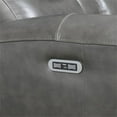 thumbnail image 4 of Bowery Hill Grey Leather Power Reclining Console Loveseat, 4 of 8