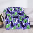 thumbnail image 4 of Salouo Cute Halloween Print Throw Blanket Gifts for Women Men Soft Flannel Blanket for Home Living Room Decor Bedroom Blanket Gifts for Mom Dad -40"x30", 4 of 7