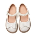 thumbnail image 6 of JAJAHO Girls Mary Jane Flats Dress Shoes Bow Pearl Pu Leather Hook And Loop Kids School Uniform Shoes Wedding Party Footwear 2-13Y, 6 of 6