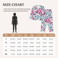 thumbnail image 4 of Pajama Sets for Women 2 Pcs, Classic Funny Cute Cow Eating Grass Button Down Long Sleeve Sleepwear Lounge PJ Sets, 4 of 6