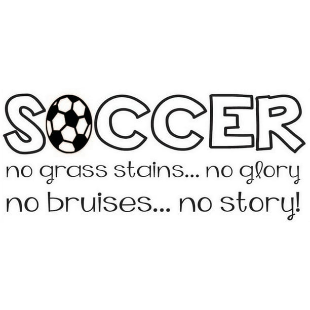 Soccer Vinyl Wall Decal / Sports Sticker Wall Lettering 20"x10" [V3
