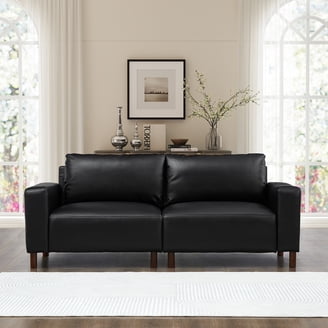 Serta, Loveseat, Brown Faux Leather, 55.5
