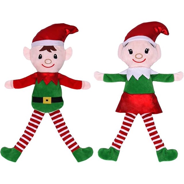 Set de 2 Peluches elfo y elfa 33 cm PELUCHERIA