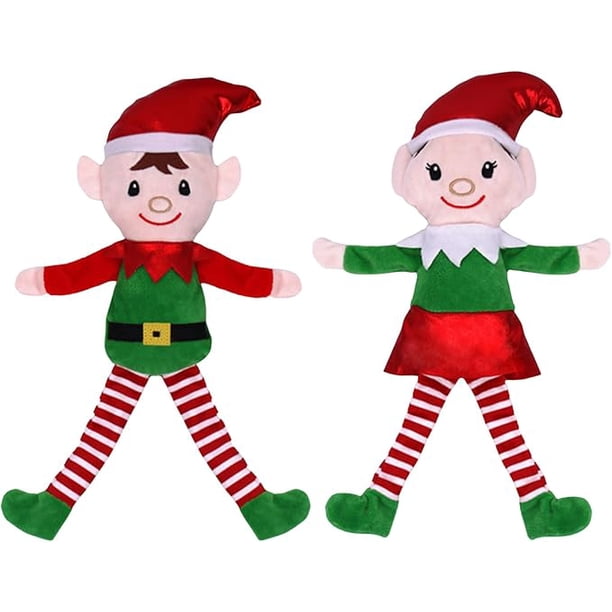 Set de 2 Peluches elfo y elfa 33 cm PELUCHERIA