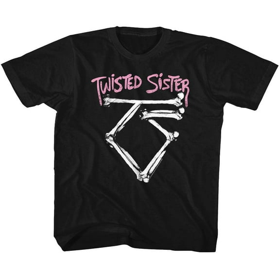 Twisted Sister Bone Logo Black Youth T-Shirt