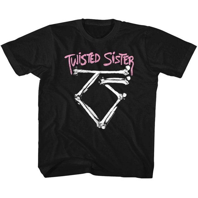 T-Shirt Noir pour Jeunes avec Logo Twisted Sister Bone