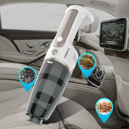 

NEGJ Handheld Car Vacuum Cleaner W/ 3 Attachments Mini Handheld Portable Vacuum Quick Car Cleaning