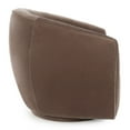 thumbnail image 3 of BenJara Vila 33 Inch Swivel Accent Chair, Barrel Design, Cushioned, Dusty Brown, 3 of 5