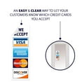 thumbnail image 2 of We Accept Credit Cards AmEx Visa MasterCard Discover Decals Sticker Logo Sign for Stores & Businesses (8" x 2.75"), 2 of 3