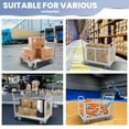 thumbnail image 2 of Reinforced Platform Truck Cart with Cage, 40.1" L X 23.2" W X 19.6" H, Alloy Steel Hand Truck with 4 Universal Wheels, 2200 LBS Push Cart for Garden, Office, Stockroom, Distribution Center, 2 of 7